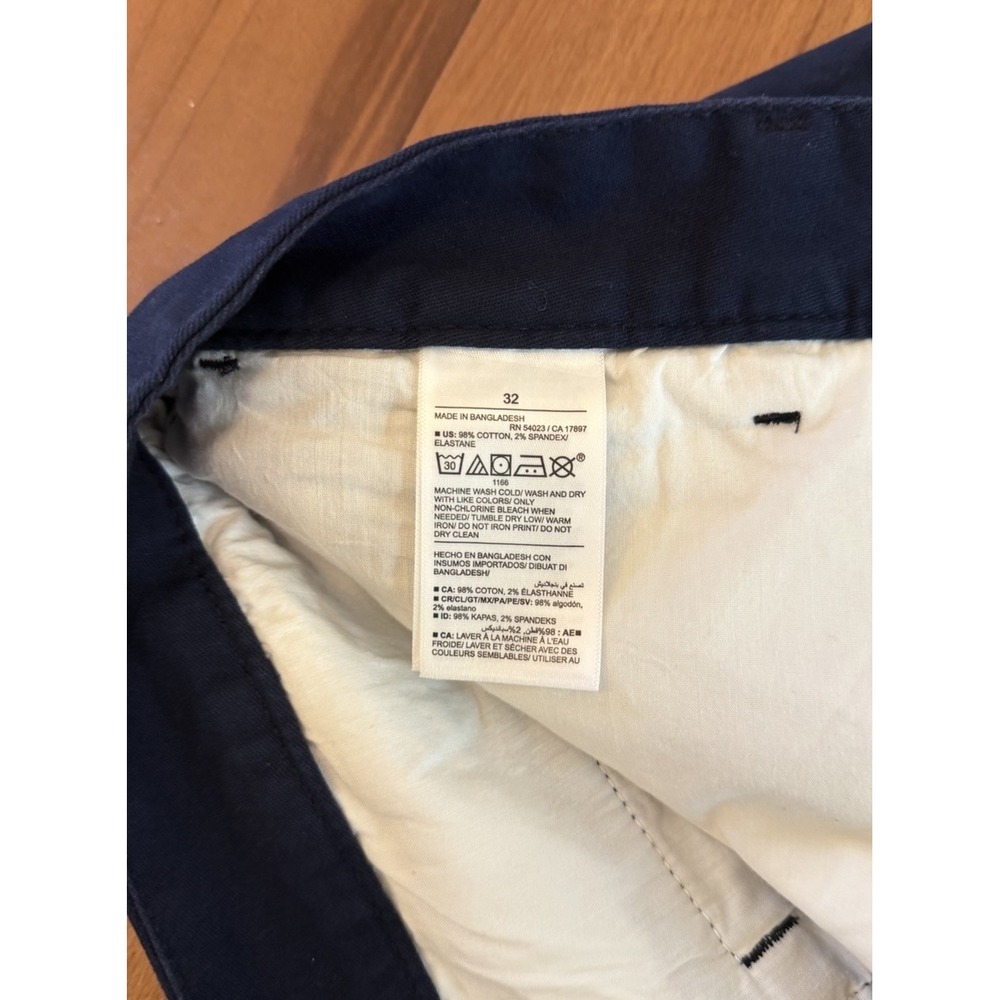 NWT Old Navy Dark Blue Chino Shorts Cotton Stretch 7" In Men's Size 32 Slim Fit - Picture 4 of 13
